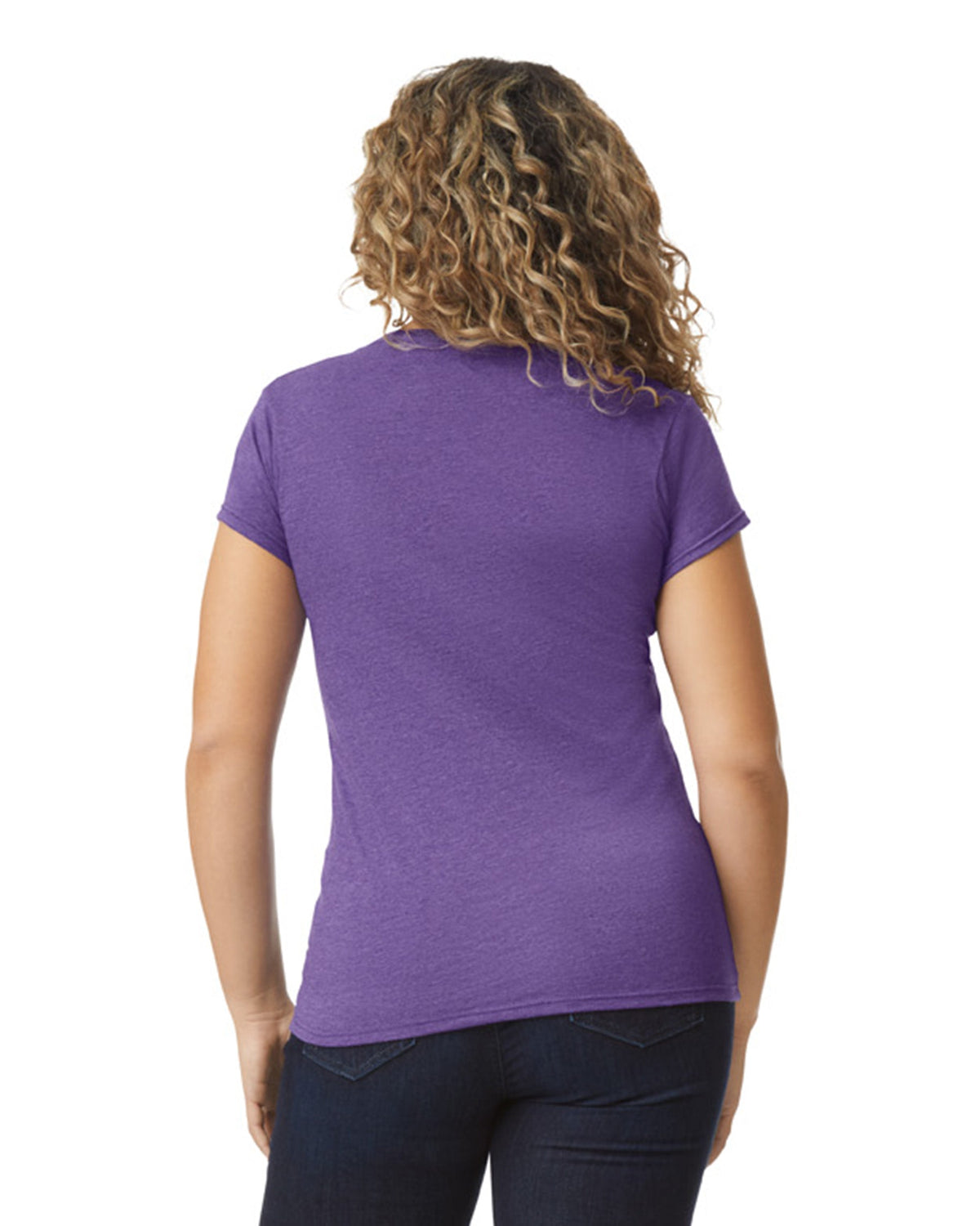 Women's 2X-Large Heather Purple Gildan 64V00L