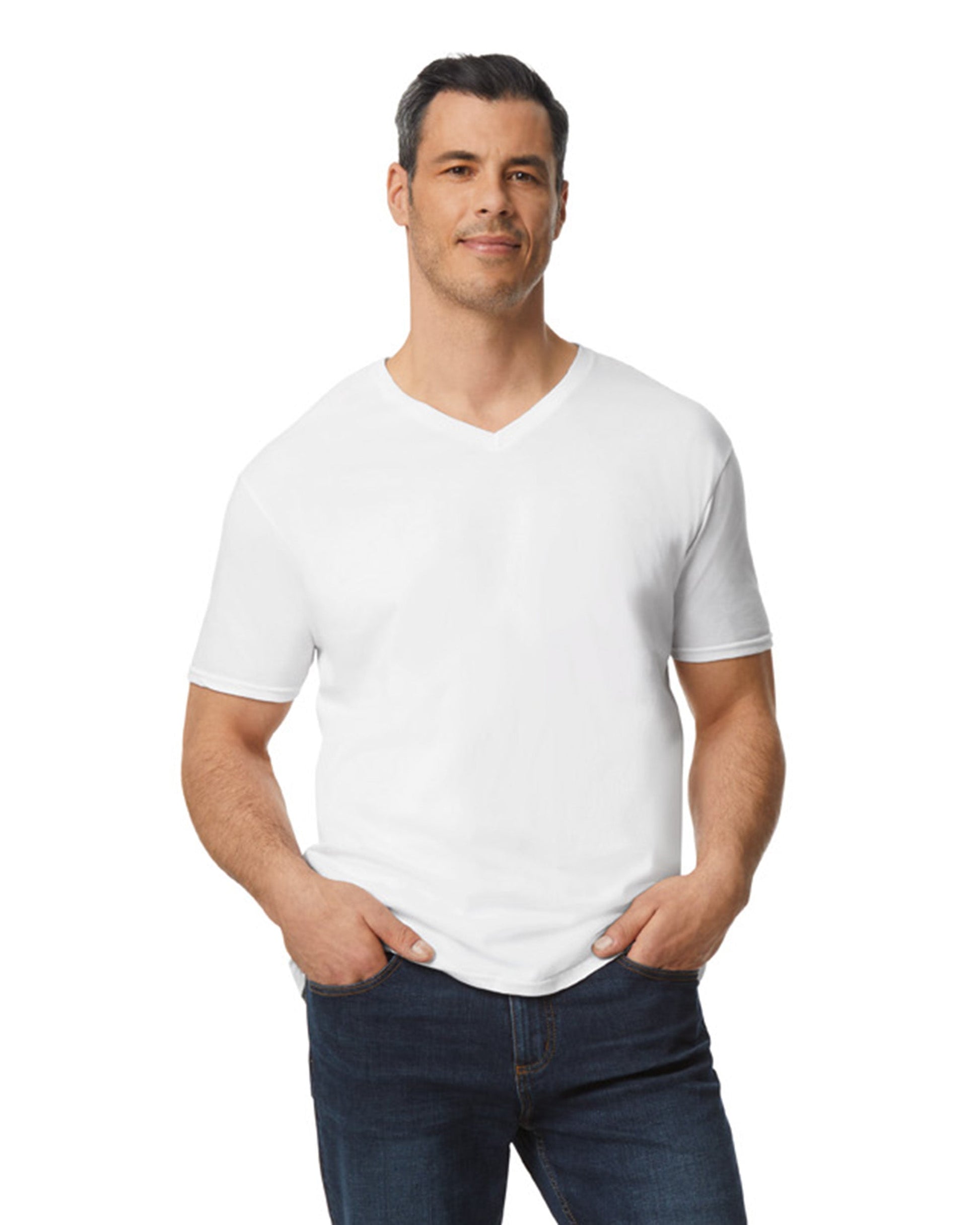 X-Large White Gildan 64V00 