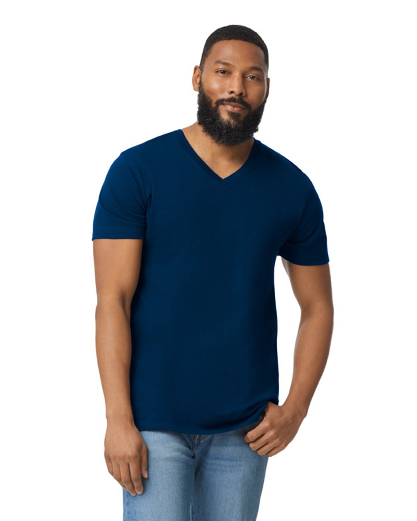 Medium Navy Gildan 64V00 