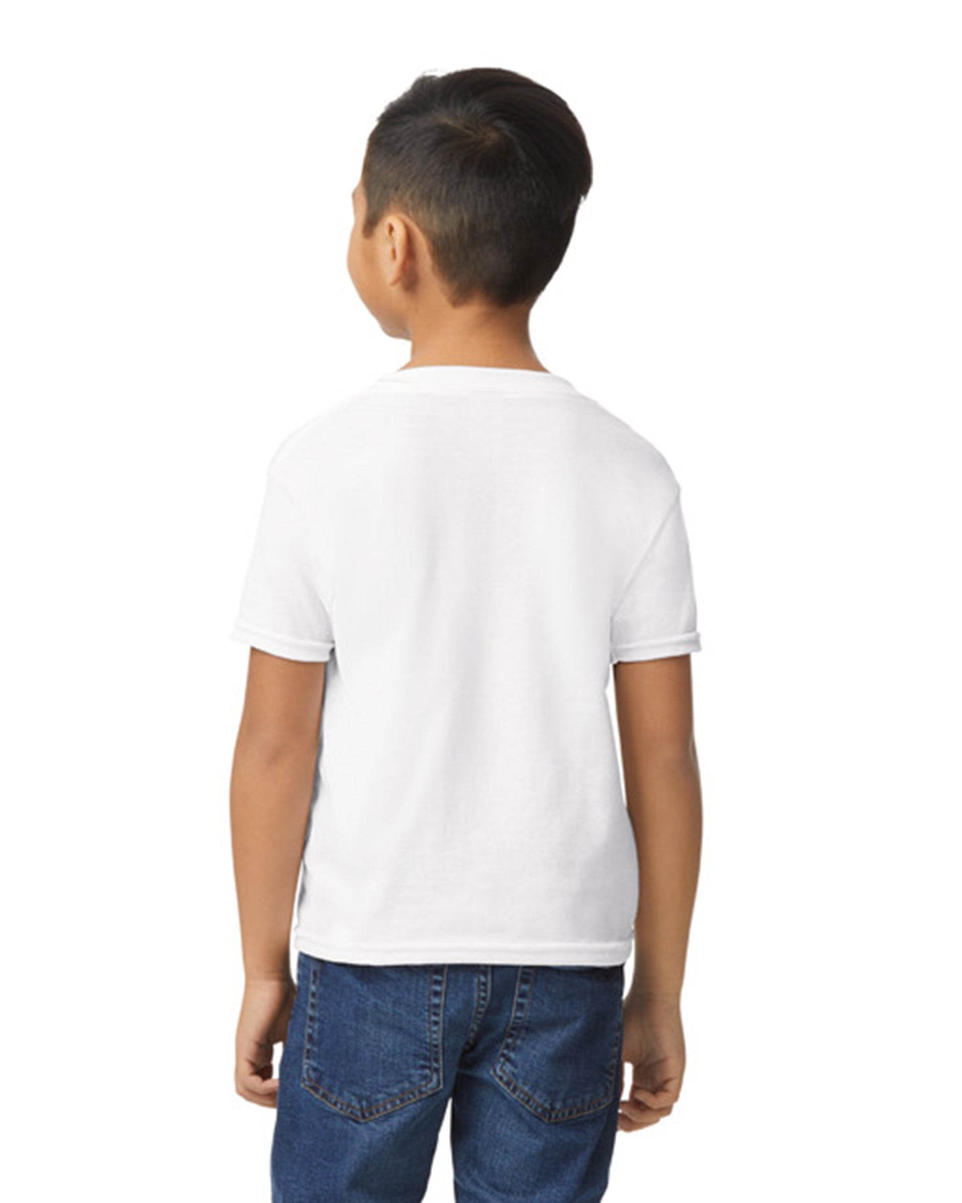 Youth Medium White Gildan 8000B 