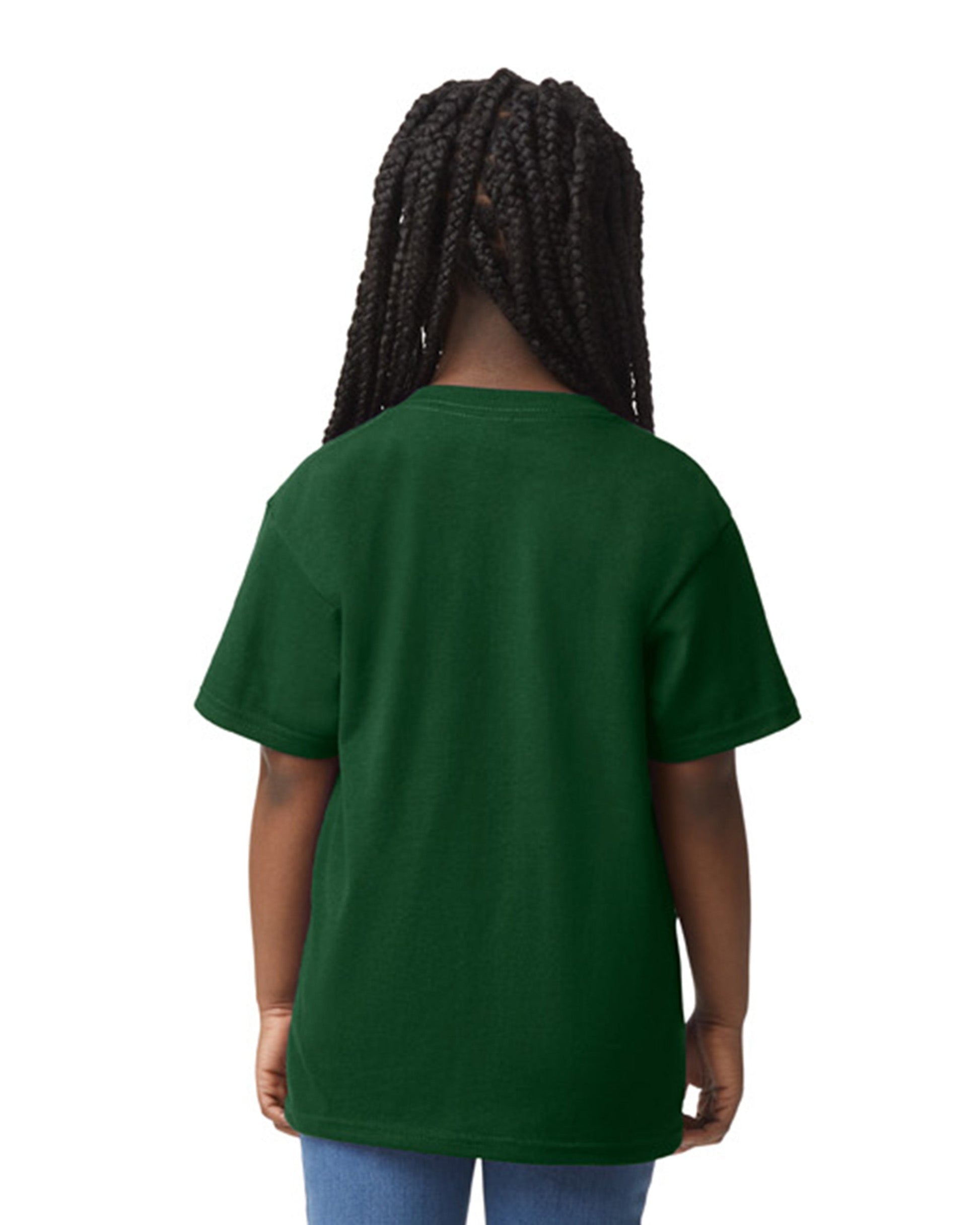 Youth Small Forest Green Gildan 8000B 