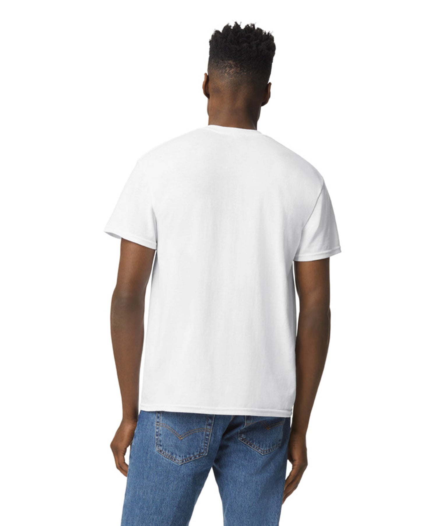 Medium White Gildan 8000 