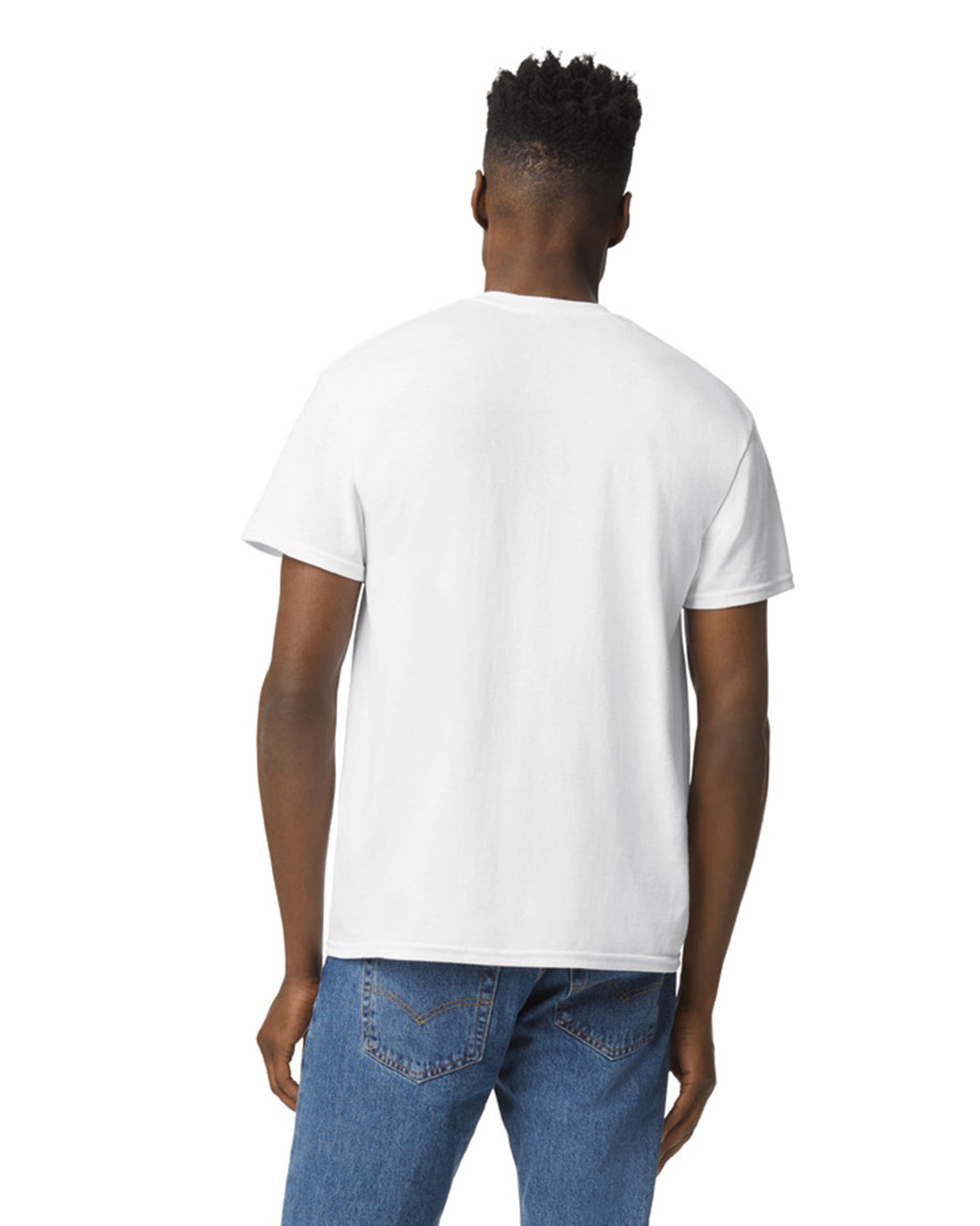 Medium White Gildan 8000 