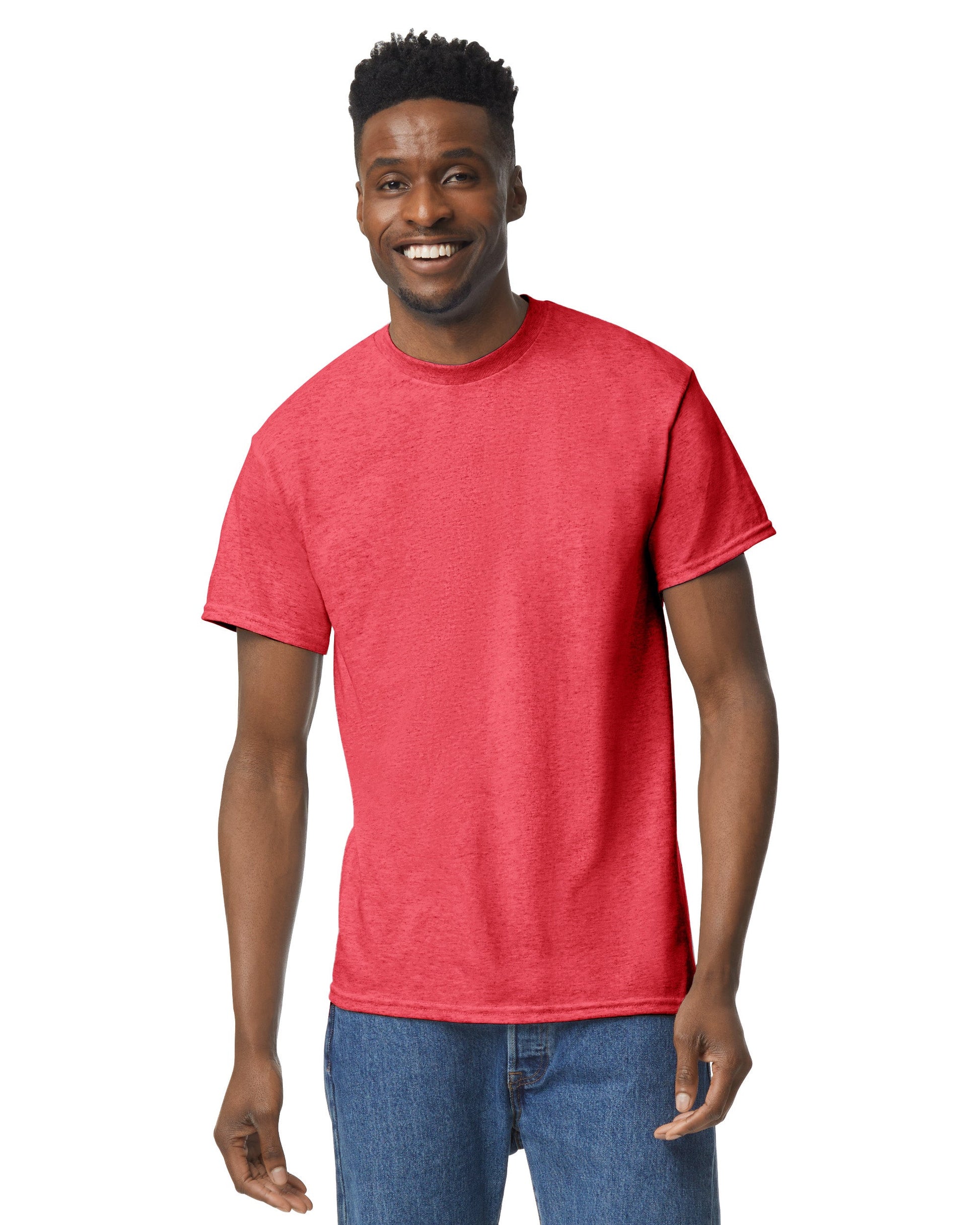 2X-Large Heather Scarlet Red Gildan 8000 