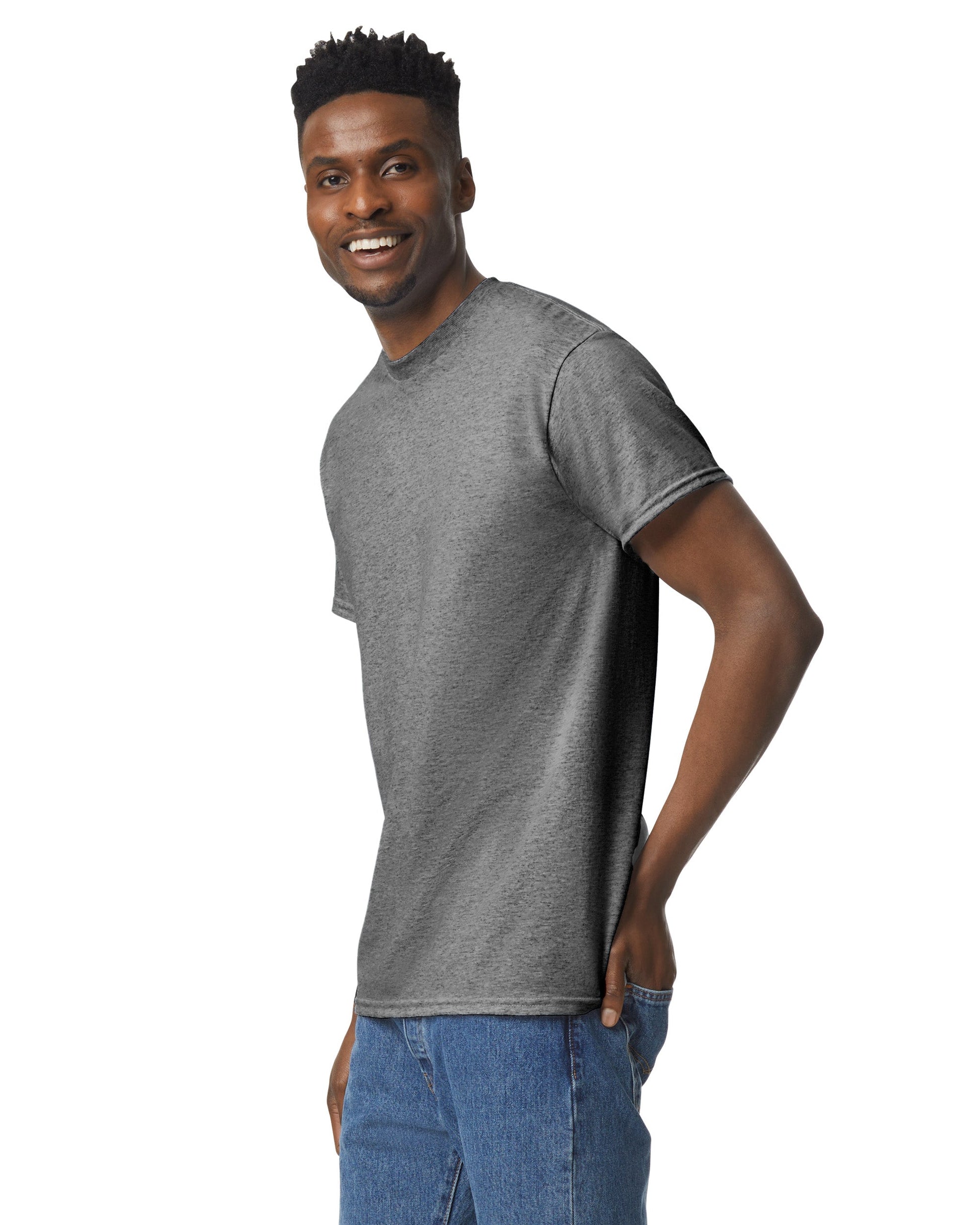 Medium Graphite Heather Gildan 8000 