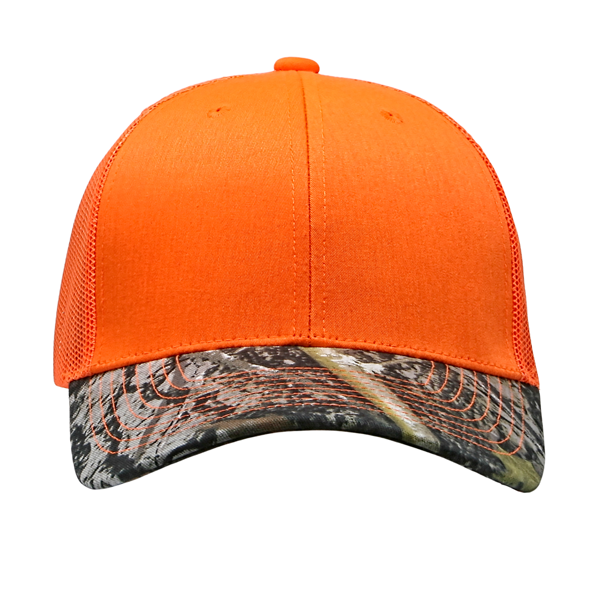 One Size Flame Orange/MC2 Camo Cobra Cap C112-C
