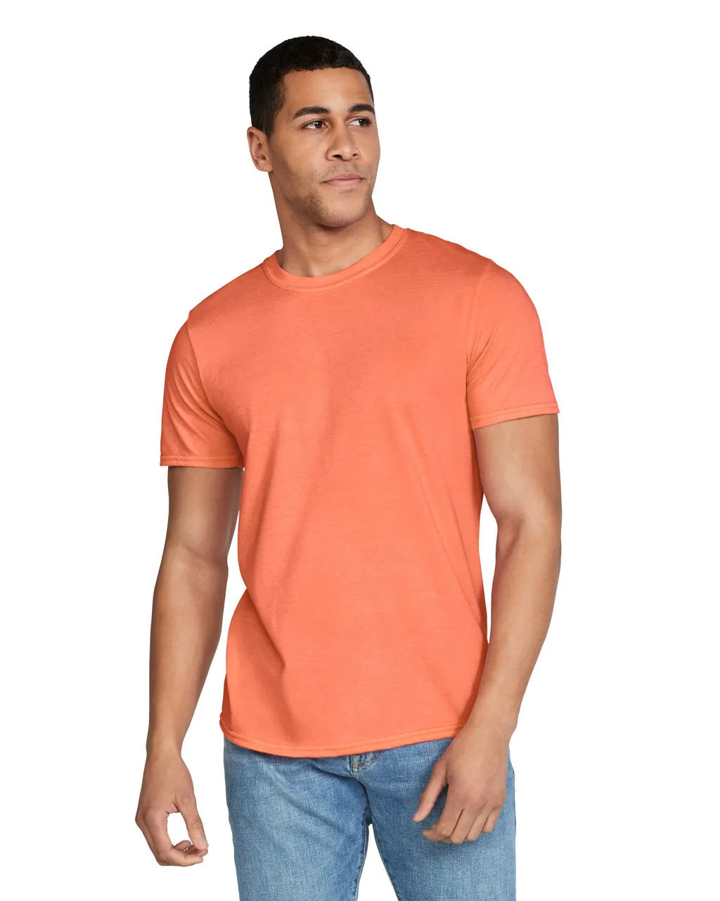 Medium Htr Orange Gildan 64000 