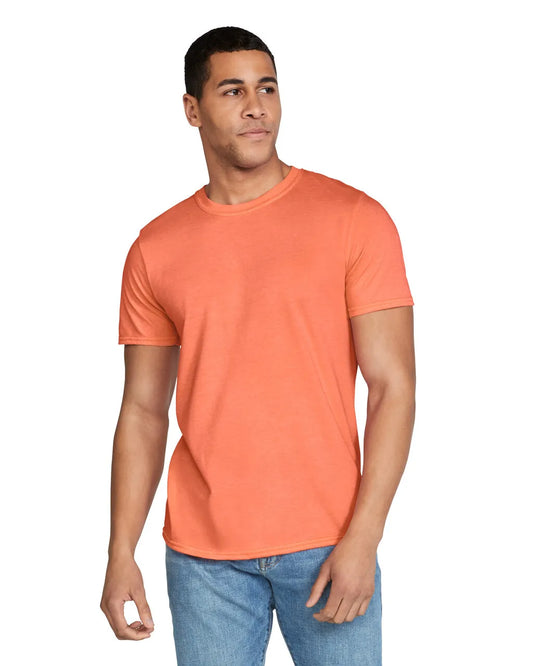 Medium Htr Orange Gildan 64000 