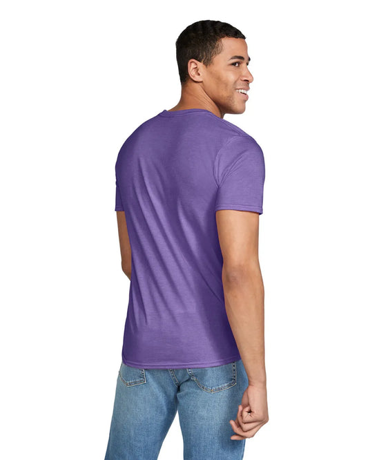 Medium Htr Purple Gildan 64000 
