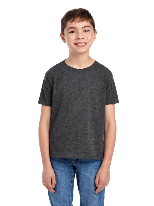 Youth Medium Black Heather Jerzees 29BR 