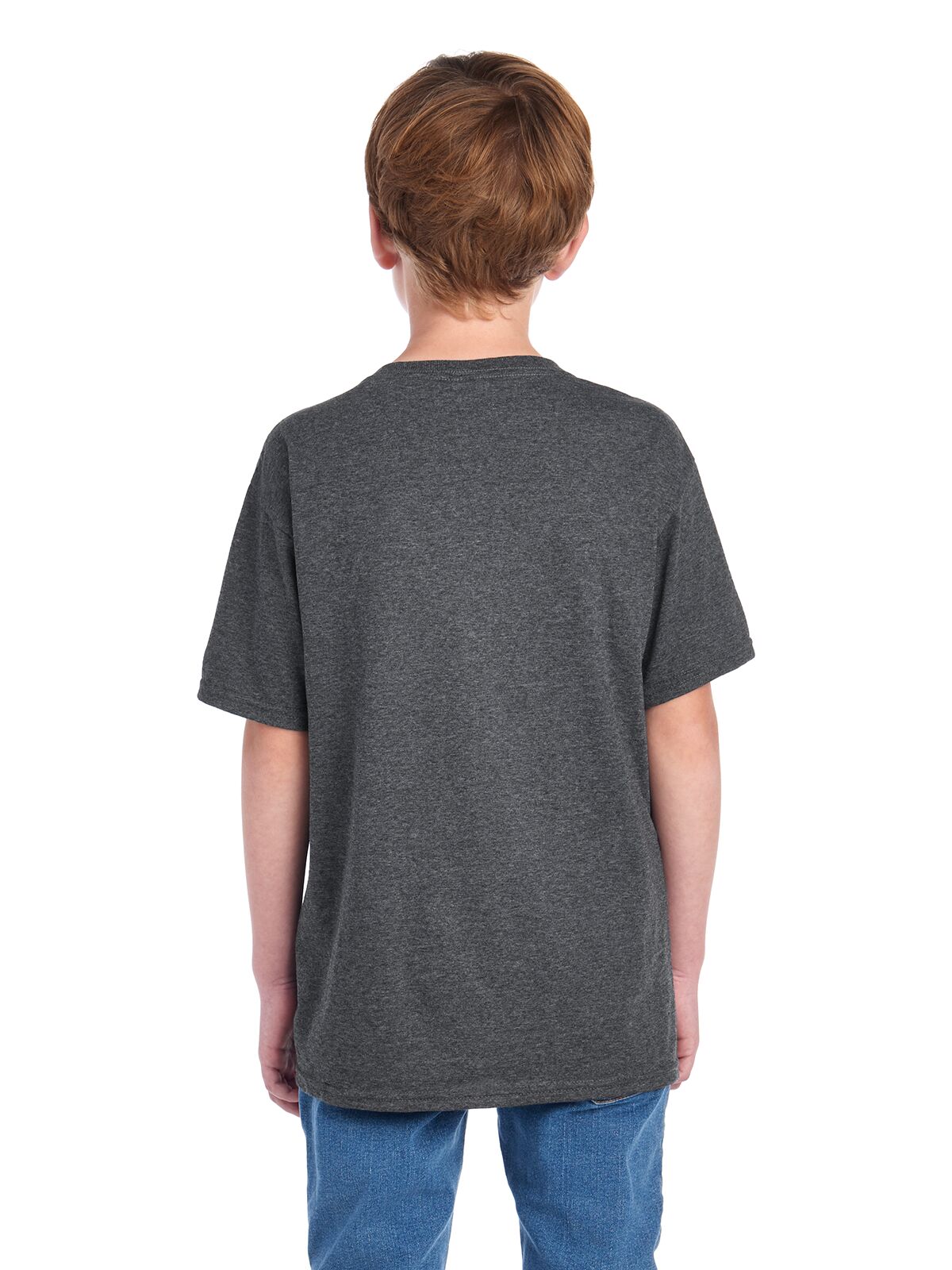 Youth Medium Black Heather Fruit of the Loom F3930Y 