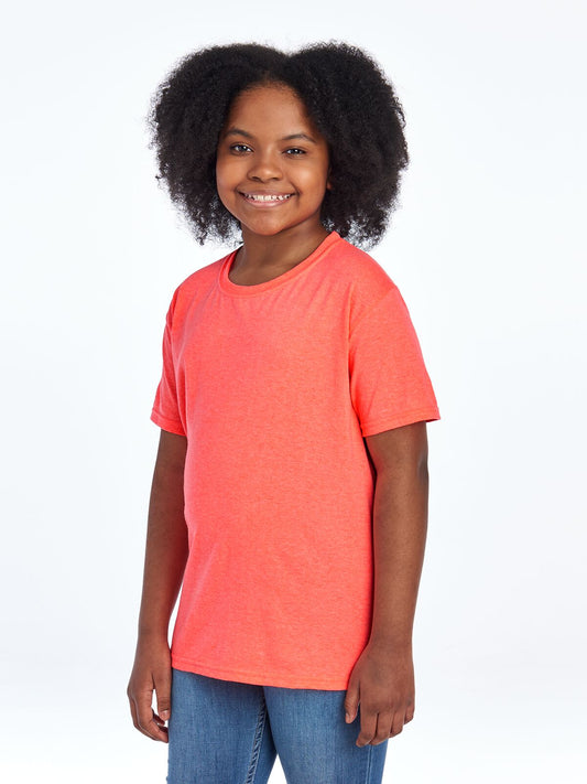 Youth Small Retro Heather Coral Fruit of the Loom F3930Y 