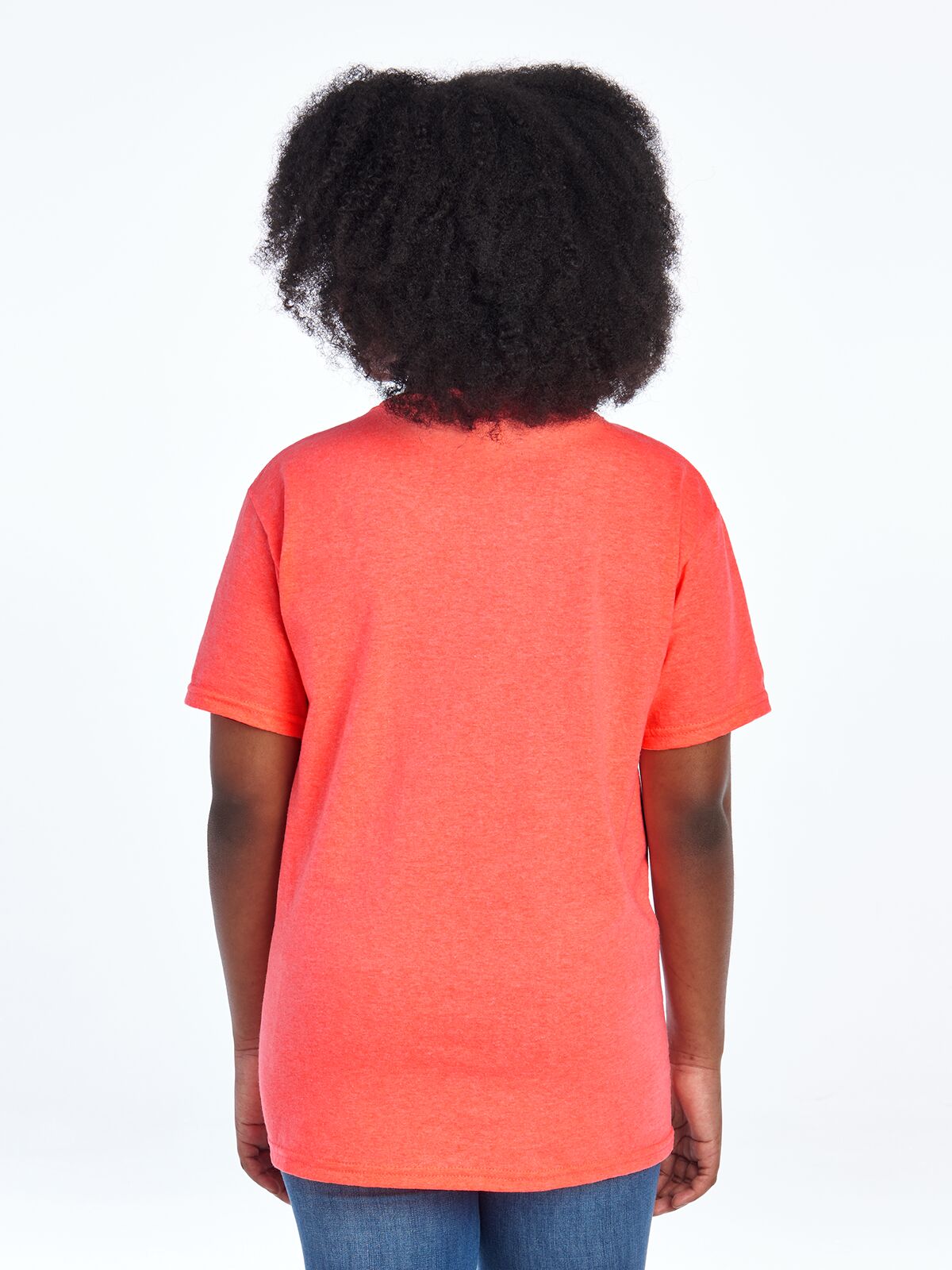 Youth Small Retro Heather Coral Fruit of the Loom F3930Y 