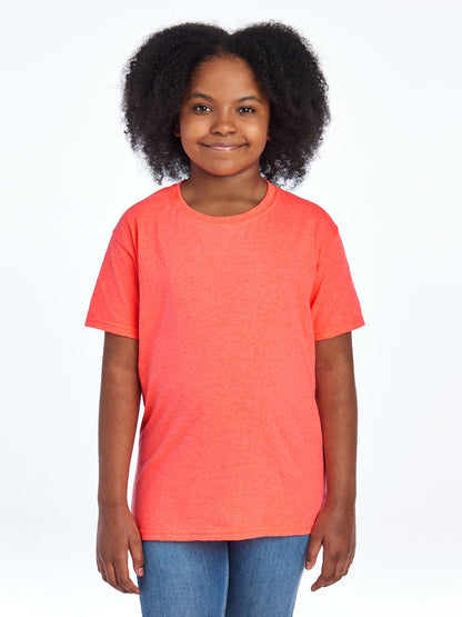 Youth Small Retro Heather Coral Fruit of the Loom F3930Y 
