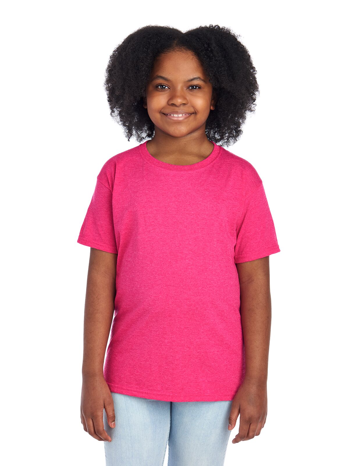Youth Large Retro Heather Pink Fruit of the Loom F3930Y 