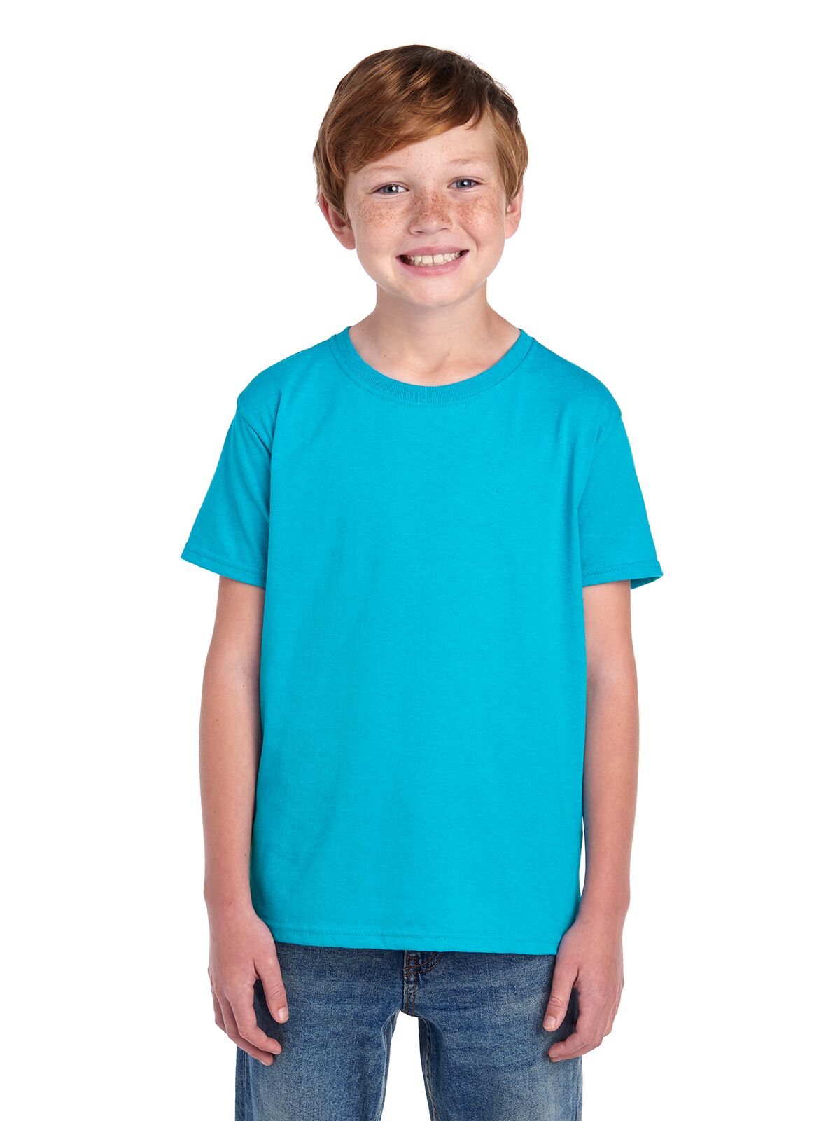 Youth Small Turquoise Heather Fruit of the Loom F3930Y 