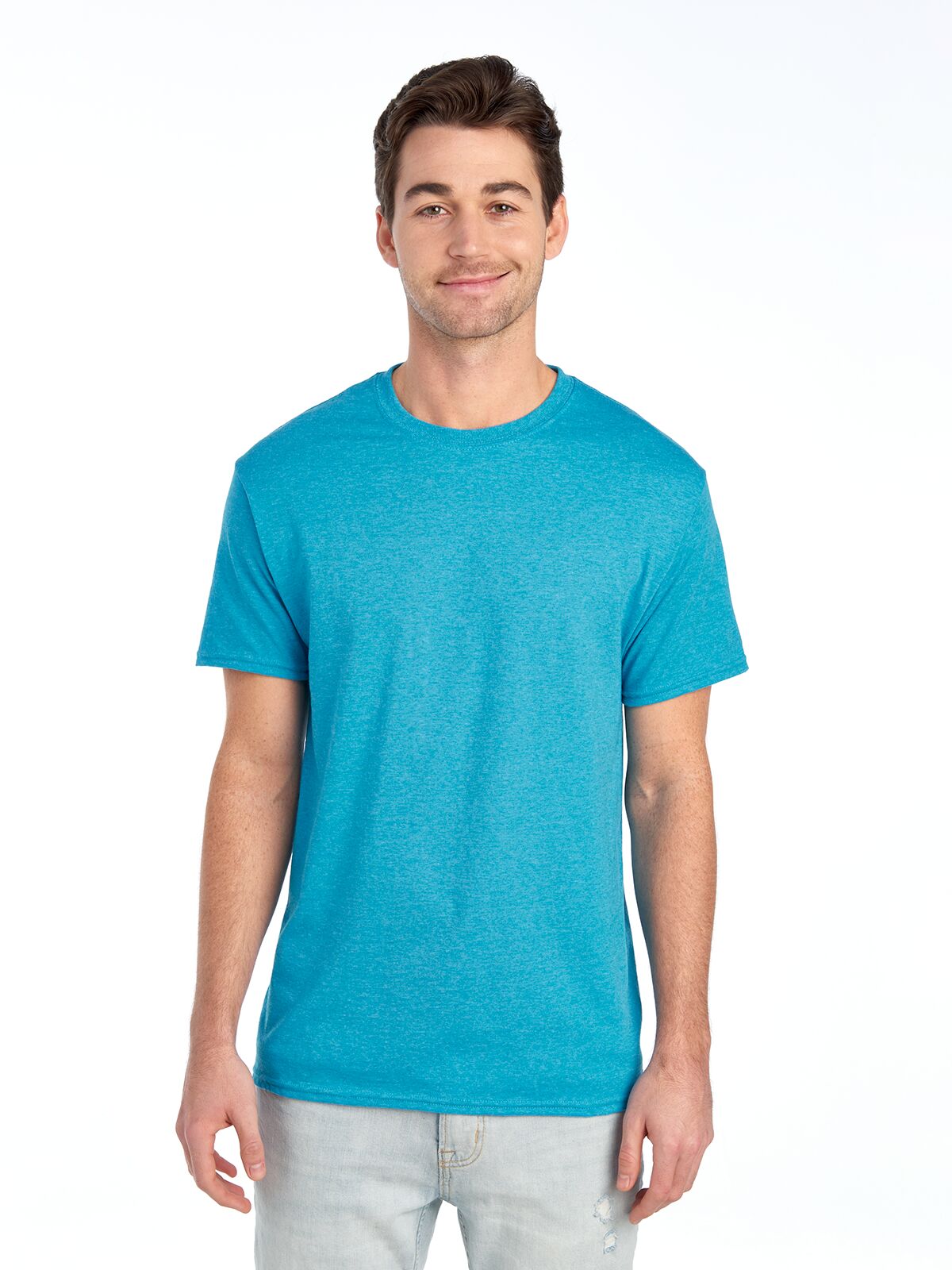 Small Turquoise Heather Fruit of the Loom F3930A 