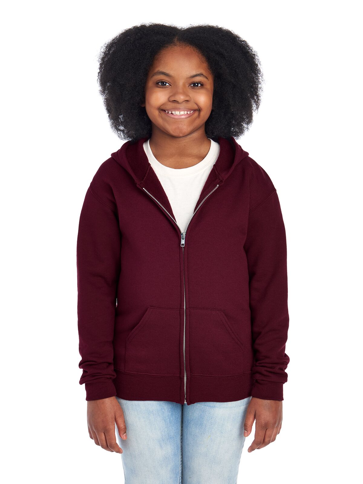 Youth Medium Maroon Jerzees 993BR 
