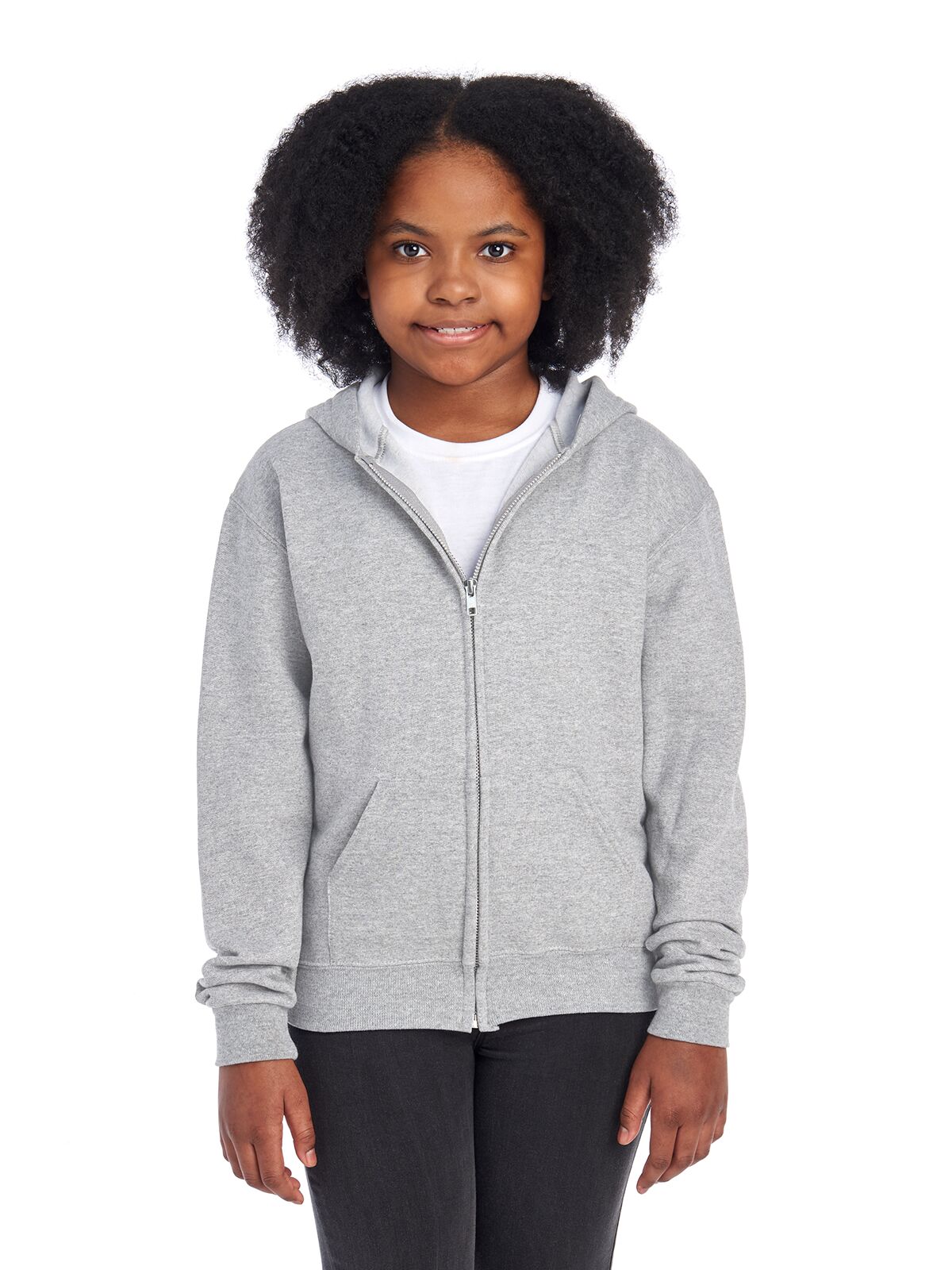 Jerzees Youth NuBlend Full-Zip Hoodie - Maroon, Super Soft & Sustainable Sweatshirt For Kids