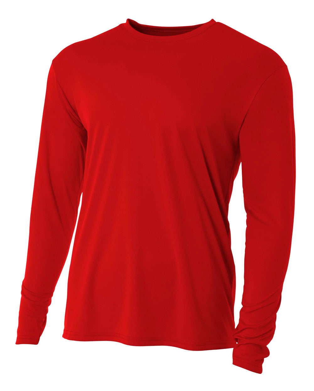 A4 N3165 Adult Cooling Performance Crew Long Sleeve (Scarlet ...